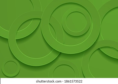 Modern Olive Drab backgrounds. 3d circle papercut layer background.
