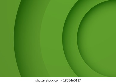 Moderne Olivenhaine. Abstrakter 3D-Kreis, papierschneidender Hintergrund.