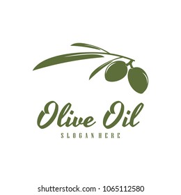 Vector de diseño de plantillas de logotipo de aceite de oliva moderno, concepto de diseño de emblema de aceite de oliva