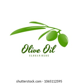 Modern Olive Oil Logo Template Design Vector, Olive Oil Emblem Design Concept