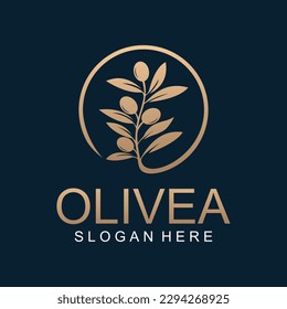 modern olive oil vector logo template, suitable for health business and company logos