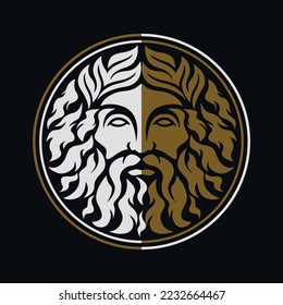 
Modern olympic god zeus logo