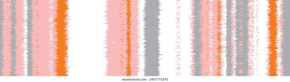 Modern ombre Vertical Stripe Seamless Repeat Vector Pattern Swatch. Ancient Indonesian weaving technique. Ombre, gradient, colorful. Abstract Washed Digital Watercolor Painting for surface print ikat