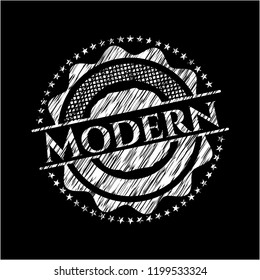 Modern on blackboard