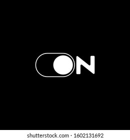 Modern on button logo emblem