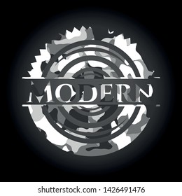Modern on grey camo pattern