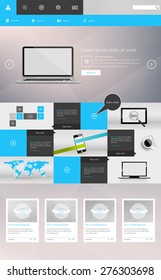 Modern One Page Website Template Can be use Responsive Website on Touchscreen Devices.
