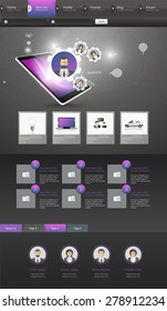 Modern One page Website template design