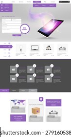 Modern One page Website template design
