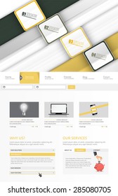 Modern One page Website template design