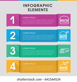 Modern onion infographic template. infographic design with onion icons includes wrap sandwich. can be used for presentation, diagram, annual report, web design.
