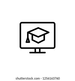 Modern online education icon