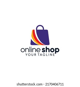 Modern Online Shop Logo Designs Template Stock Vector (Royalty Free ...