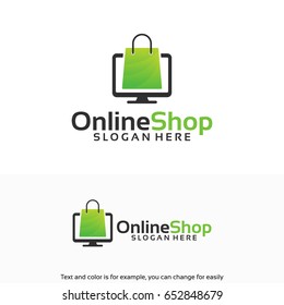 Modern Online Shop Logo designs Template