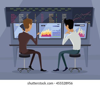 Modern online trading on stock exchange concept