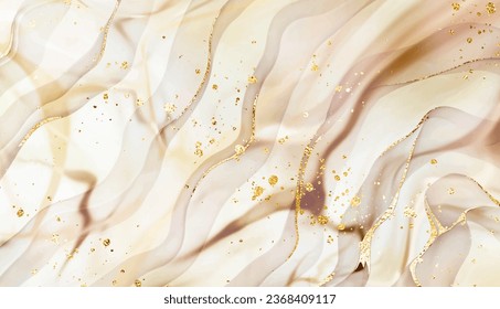 Modern onyx stone background texture with gold glitter veins.