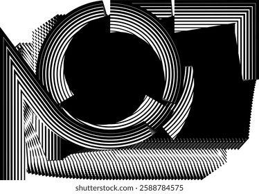 modern op art background, creative dynamic pattern, vector texture