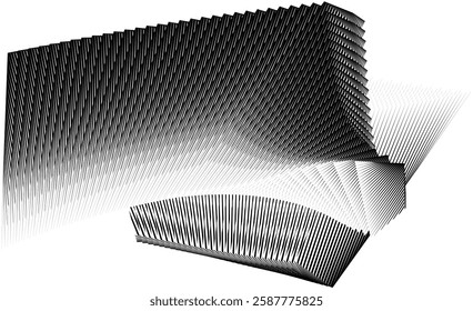 modern op art pattern, abstract black and white background, vector design element