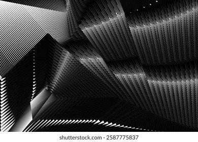 modern op art pattern, abstract black and white background, vector design element