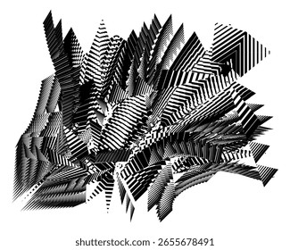 moderno op art trendy composição, abstração, fundo dinâmico, padrão criativo, vetor design elemento