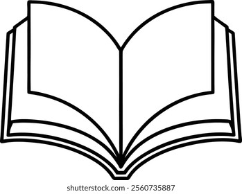Modern Open Book Pages Layout Vector Illustration