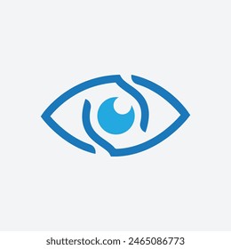 Vector óptico moderno del icono del logotipo del ojo