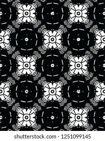 Modern optical illusion floral vector pattern decorative shape design for creative ideas