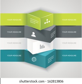 Modern options banner,can be used for workflow layout, infographics, number llines, web design. 