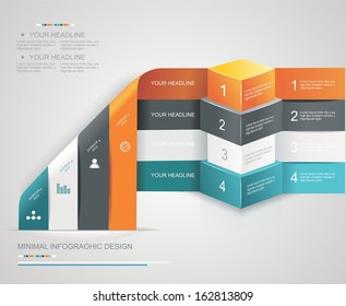 Banner de opções modernas, pode ser usado para layout de fluxo de trabalho, infográficos, linhas numéricas, web design. 
