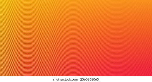 Modern orange abstract background with flowing wave lines. Dynamic wave. Smooth curve lines design element. Futuristic technology concept. Suit for cover, header, poster, banner, website