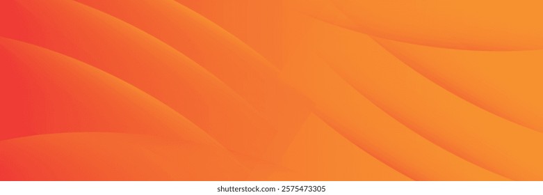 Modern orange abstract background with flowing wave lines. Dynamic wave. Smooth curve lines design element.