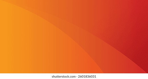 Modern orange abstract background with flowing wave lines. Dynamic wave. Smooth curve lines design element