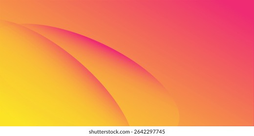 Modern orange abstract background with flowing wave lines. Dynamic wave. Smooth curve lines design element. Futuristic technology concept.