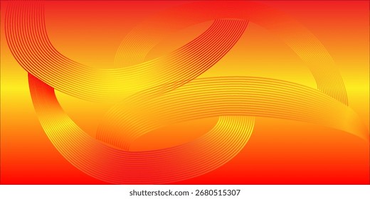Fundo abstrato laranja moderno com linhas de onda fluindo. Onda dinâmica. Elemento de design de linhas de curva suave. Conceito de tecnologia futurista.