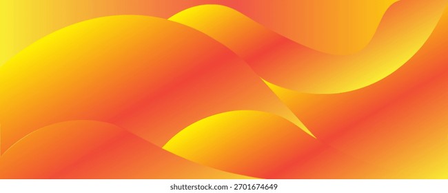 Modern orange abstract background with flowing wave lines. Dynamic wave. Smooth curve lines design element. Futuristic technology concept.