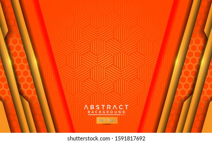 Modern orange abstract background with futuristic style design
