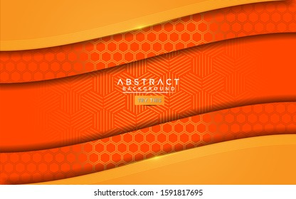 Modern orange abstract background with futuristic style design