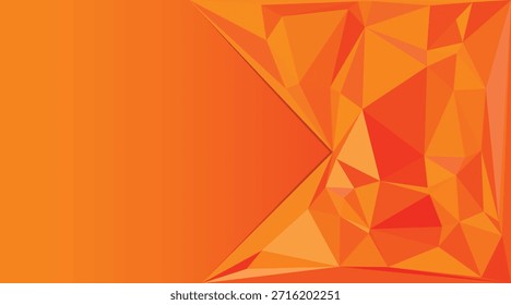 Modern orange abstract polygon background with geometric shapes vibrant creative design