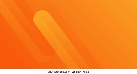 Modern orange background with diagonal lines. Dynamic shapes art