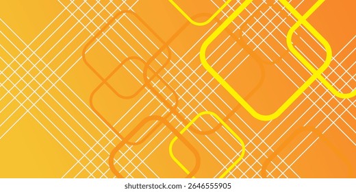 Modern orange background for presentation design with abstract geometrics shapes decoration. Vector illustration for technology, game design, business or corporate needs
