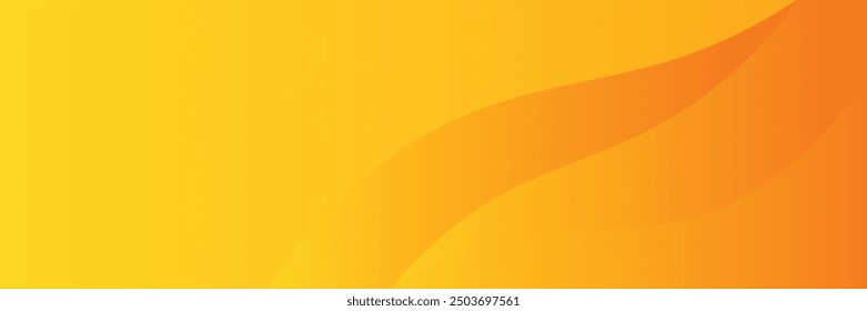 Modern orange banner background. Graphic design banner pattern background template with dynamic wave shapes.