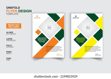 modern orange and black design template for poster, flyer, or brochure cover. graphic design layout with triangle graphic elements and space for a photo background.