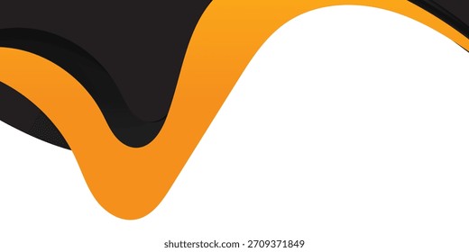 Fondo Abstractas moderno de la onda negra anaranjada. Traje para el Anuncio, el Web, el folleto, el panfleto y la presentación