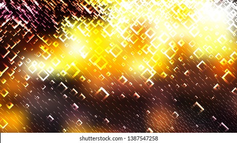 Modern Orange Black and White Square Abstract Background Vector