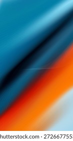 Modern Orange and Blue Fluid Abstract Shape