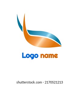 modern orange and blue gradient logo 