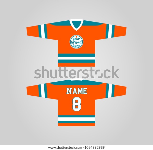 orange and blue hockey jersey