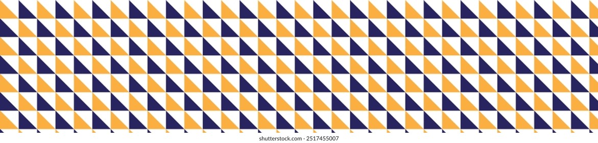 modern orange and blue triangle seamless pattern