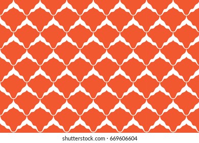 Modern orange boomerang tribal  pattern