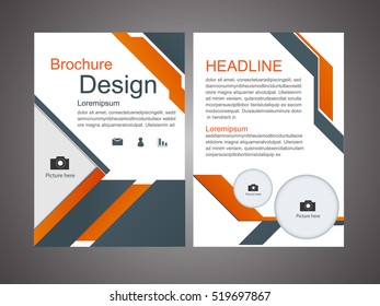 Modern orange Brochure layout design